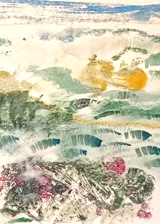 Stage Aquarelle et Monotype, Vacances en famille, Peinture-aquarelle-collage